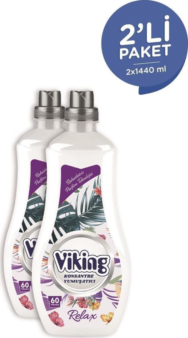 Viking Konsantre Çamaşır Yumuşatıcısı Relax 1440 Ml 2 Adet - Image 1