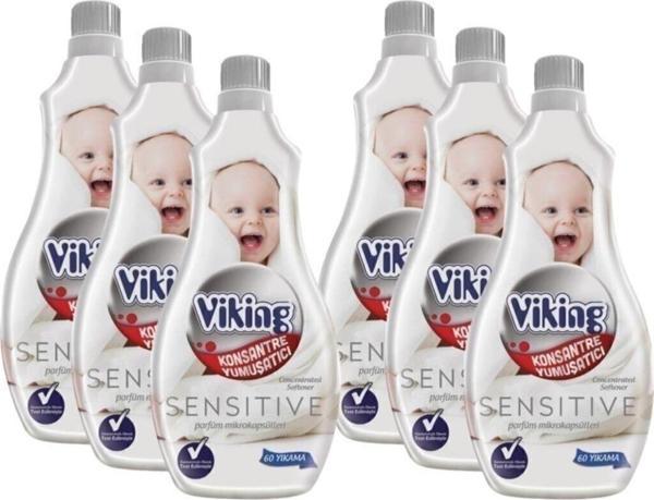 Viking Yumuşatıcı Konsantre Sensitive 1.440Ml 60 Yıkama X 6 Adet - Image 1