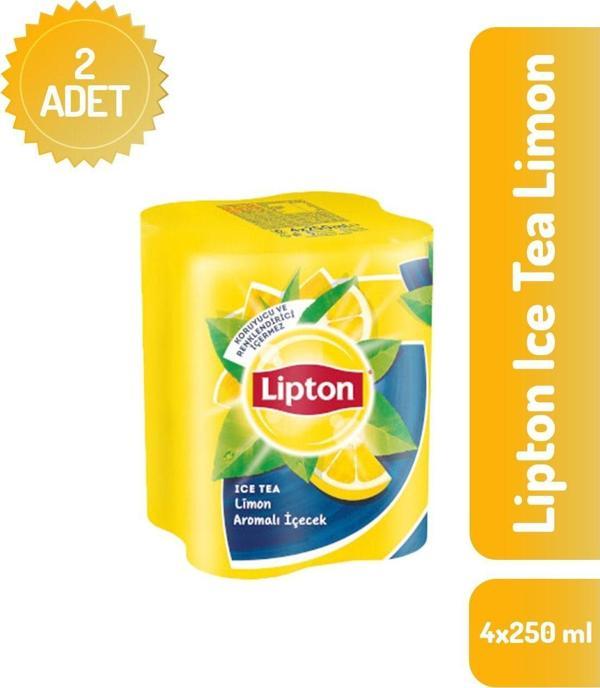 Lipton Ice Tea Limon Aromalı M.P. 4X250 Ml X 2 Adet - Image 1