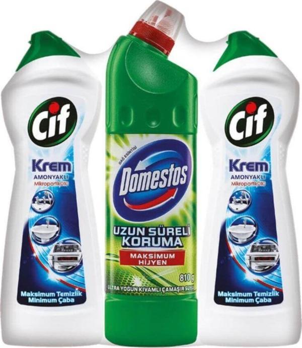 Cif Amonyaklı 500 Ml * 2 / Domestos Dağ Esintisi 750 Ml - Image 1