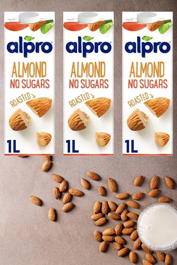 Alpro Şekersiz Badem Sütü 3X1Lt - Image 1