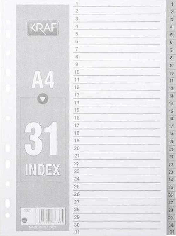 KRAF SEPARATÖR 1031 1-31 RAKAM - (8 Adet) - Image 1