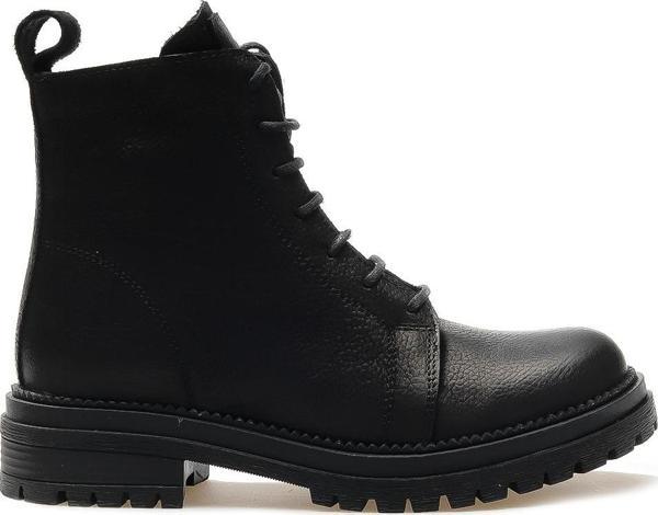 Mammamia Kadın Hakiki Deri Casual Postal Günlük Bot (36-40) 24k D24kb-4395 Z Siyah Nubuk - Image 1