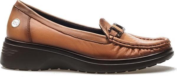 Mammamia Kadın Hakiki Deri Toka Detaylı Comfort Günlük Ayakkabı (36-40) 24k D24ka-475 Z Taba - Image 1