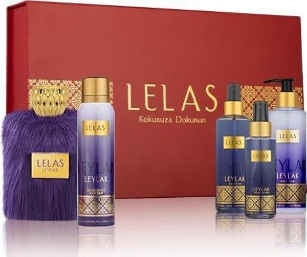 Lelas 1350 Leylak Kırmızı Kutulu Hediyelik 5 Parça Unisex Parfüm Seti - Image 1