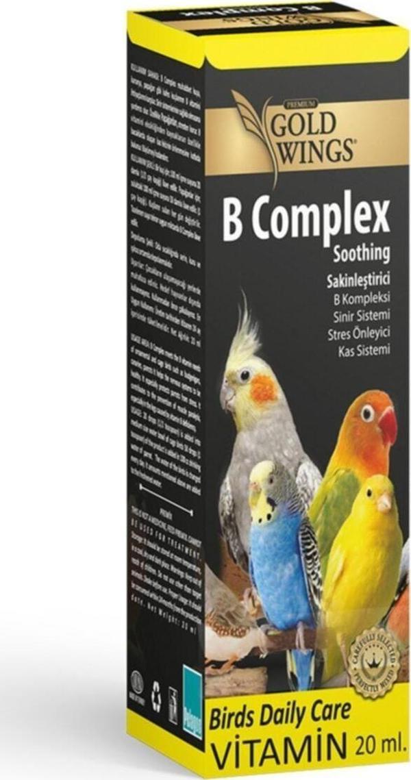 Gold Wings Premium B-Complex Stress Önleyici Papağan Ve Kuş Vitamini - Image 1