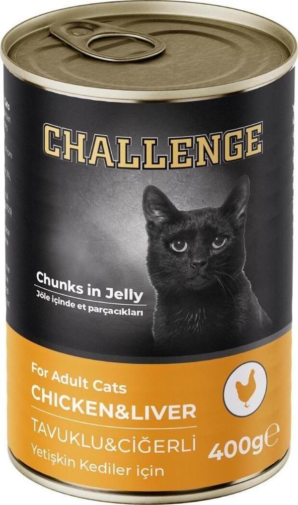 Challenge Tavuklu Ciğerli Yetişkin Kedi Konservesi 400 Gr - Image 1