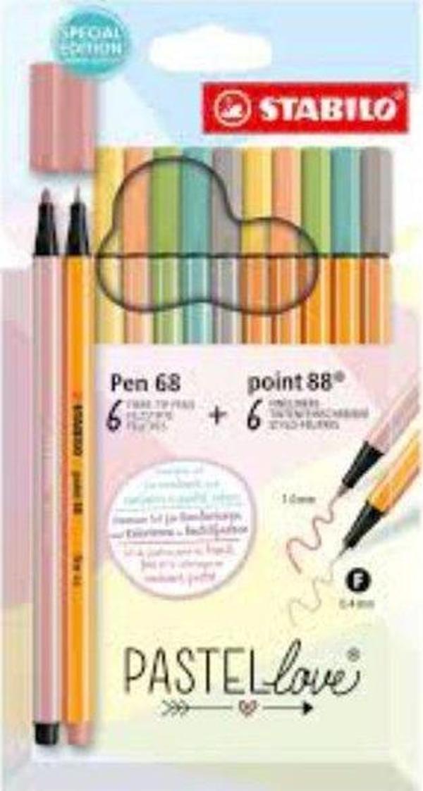 STABILO point 88 & pen 68 Pastellove 12'li - Image 1