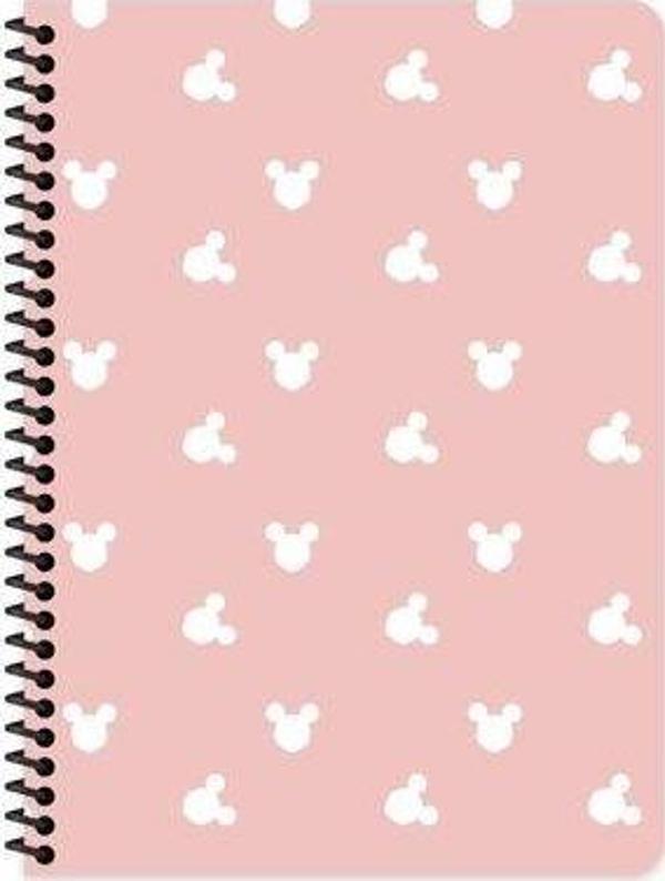 Mickey Mouse 16,5*22,5 80 Yaprak  Kareli  Karton Kapak  Spiralli Defter - Image 1
