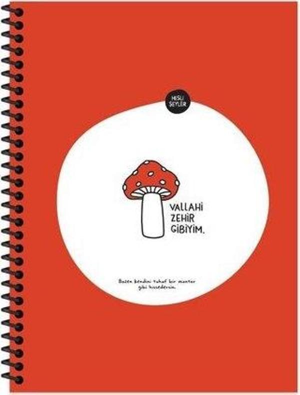 Hisli Şeyler 18,5*25 80 Yaprak  Çizgili Spr.Karton Kapak  Hafif Kağıt Stickerli Defter - Zehir Gibiy - Image 1