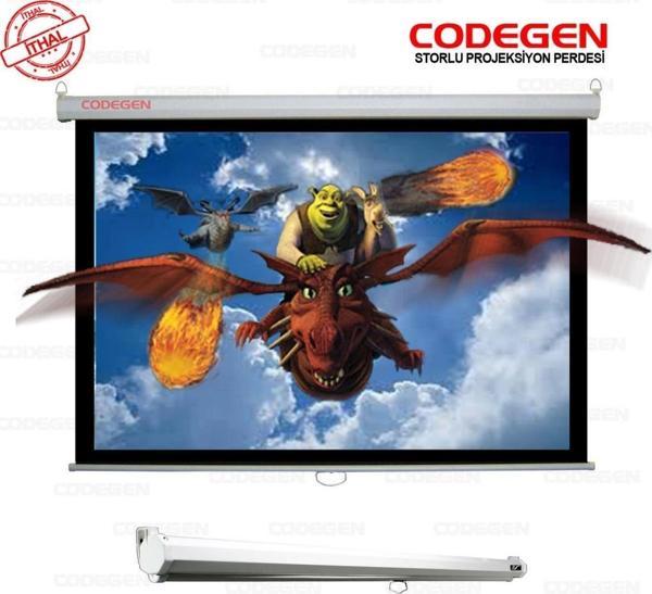 Codegen Ax-18 Storlu Projeksiyon Perdesi 180x180 (arkası Siyah Fonlu - Duvar/tavan Asılabilir) - Image 1