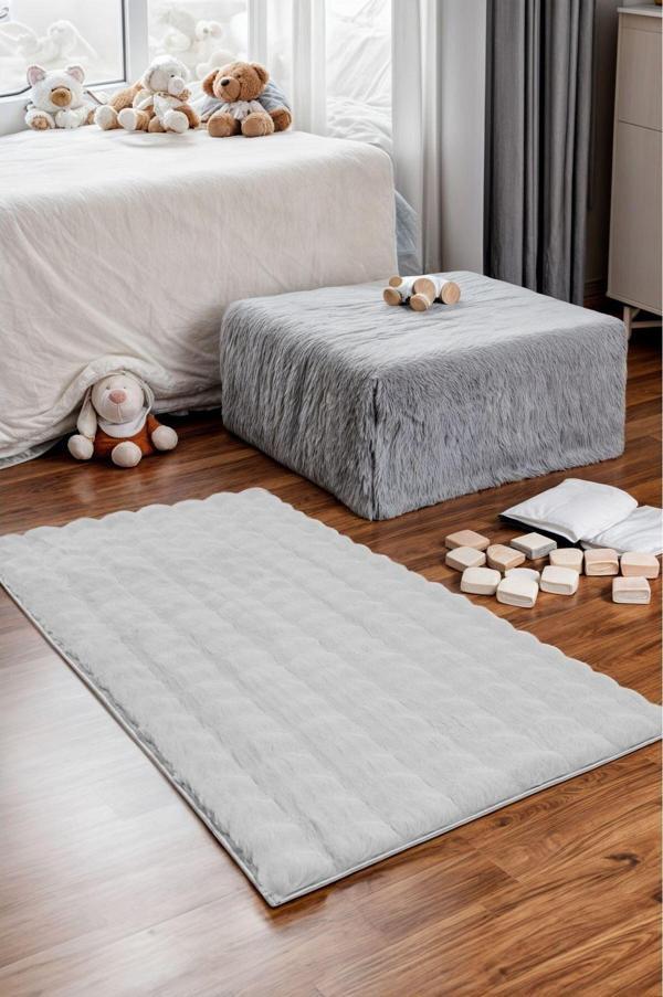 Aden Maya Bubble Tavşan Tüyü Post Peluş Ultra Yumuşak Makinede Yıkanabilir 100x250 cm - Image 1