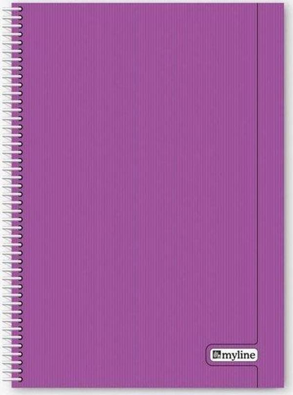 Myline Nova A4 P.P Kapak 72 Yaprak Çizgili Mor Defter - Image 1
