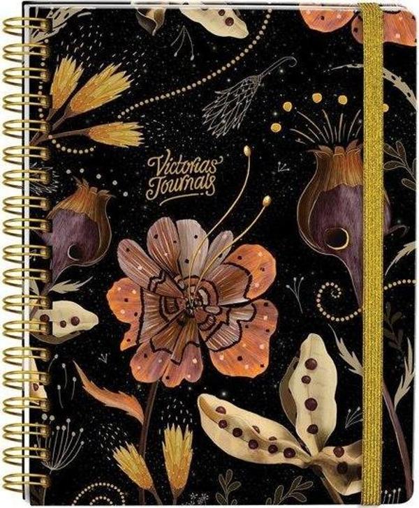 Victorias Journals Sert Kapaki Spiralli Defter 17x24 96 Yaprak Noktalı - Image 1