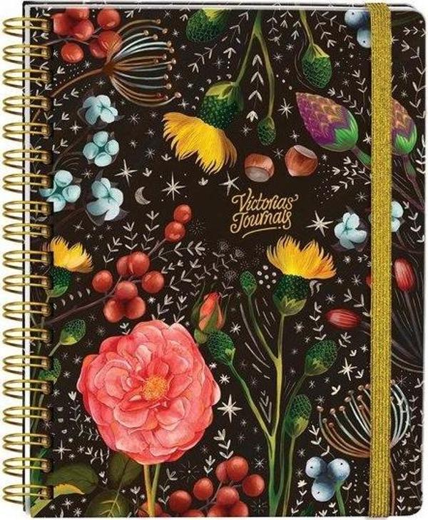 Victorias Journals Sert Kapaki Spiralli Defter 17x24 96 Yaprak Noktalı - Image 1