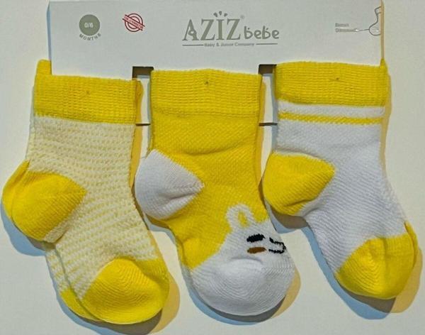 Aziz Bebe 3'Lü Çorap Unisex Çocuk - Image 1