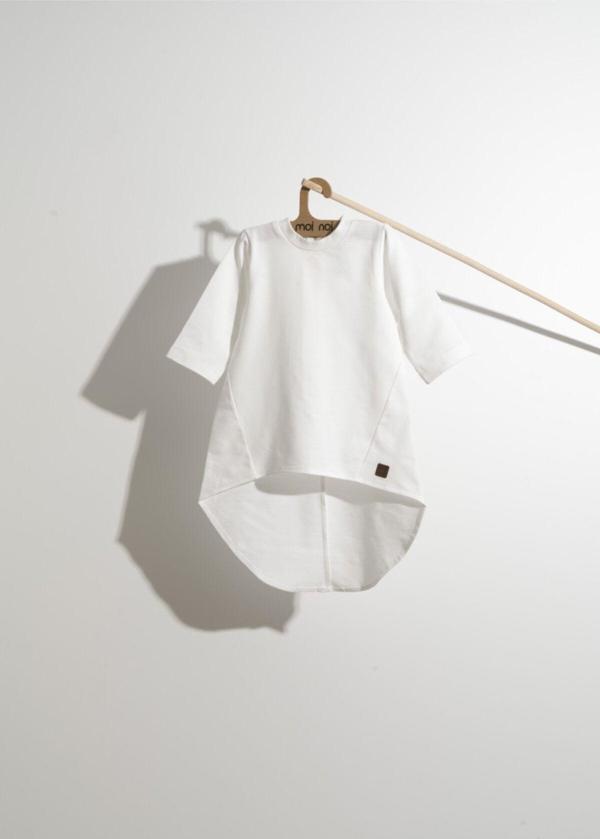 Moi Noi Kız Çocuk Ekru Arkadan Fermuarlı Elbise - Image 1