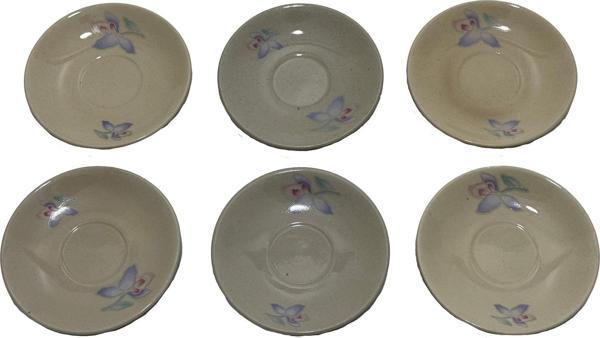 Seramik 6'lı Kahve Fincan Tabağı (Model 1) - Image 1