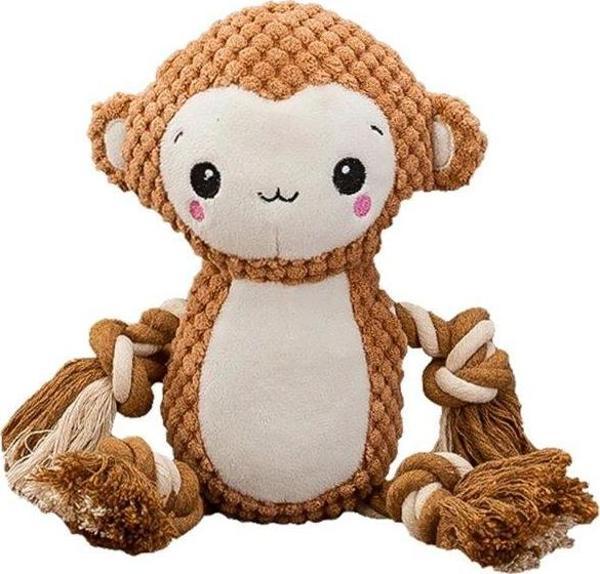 Evcil Hayvan Diş Kaşıma Çiğneme Maymun Peluş Oyuncak  - Image 1