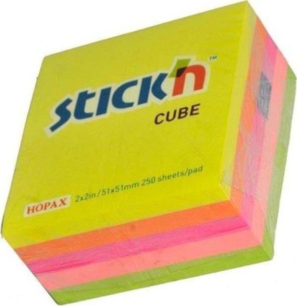 Hopax NotKğt. Stickn 50X50 Neon 5 Renk Küp 250Ypyp - Image 1