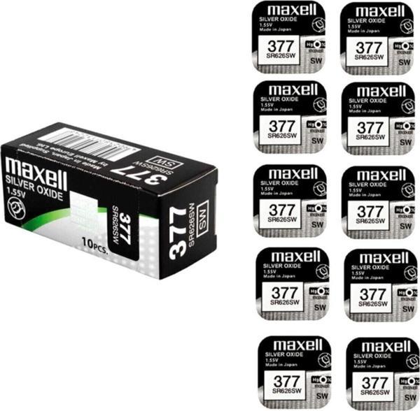 Maxell Sr626Sw 377 Saat Ve Cihaz Pili 10 Adet - Image 1