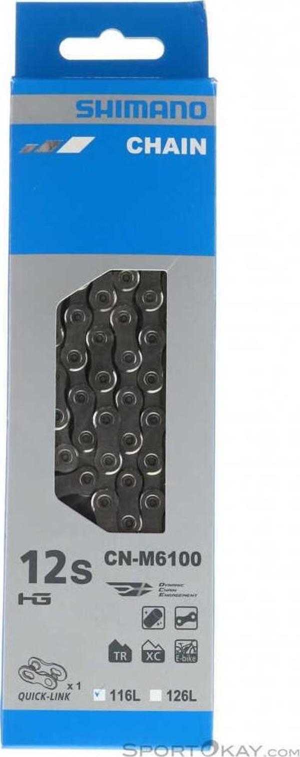 SHIMANO DEORE CN-M6100 12 VİTES 116 BAKLA (Quick-Link Dahil) ZİNCİR - Image 1