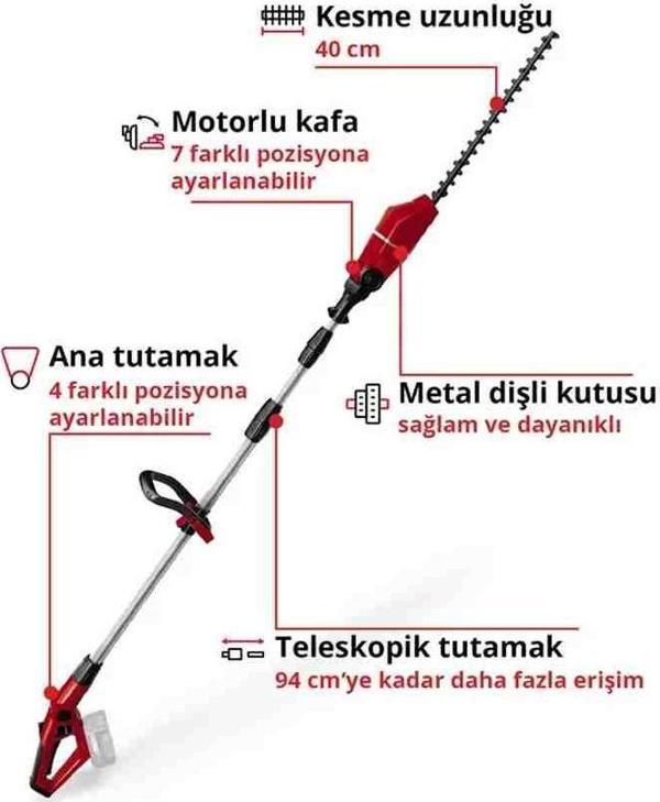 Einhell GE-HH 18/45 Li T Aküsüz Yüksek Dal Budama Makinesi - Image 1