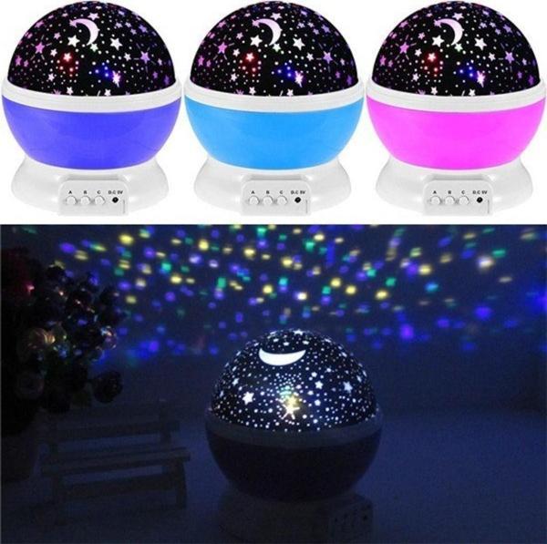 Dekoratif Hediye Dönen Projeksiyon Gece Lambası Star Master Ay Yıldız Duvar Led - Image 1