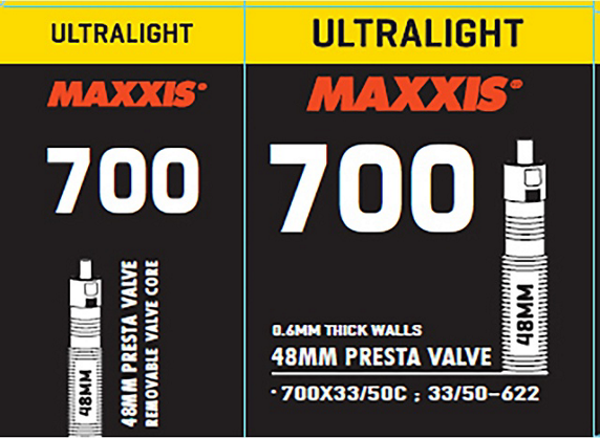 MAXXIS ULTRALIGHT TUBE 700x3350 48mm PRESTA İÇ LASTİK - Image 1