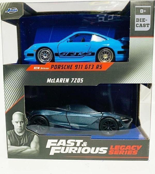 Jada Fast&Furious Legacy Series Porsche 911 Gt3 Rs&Mclaren 720S Twin Pack - Image 1
