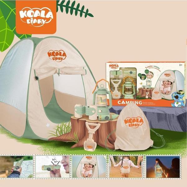 Learning Fun 6 Parçalı Işıklı Çadırlı Kamp Eşyaları Seti Oyuncak Oyun Seti Çocuk Oyun Çadırı - Image 1