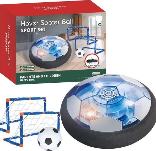 Learning Fun Çift Kaleli Hover Ball Havada Kayan Futbol Topu Ev Içi Futbol Topu Işıklı Pilli - Image 1