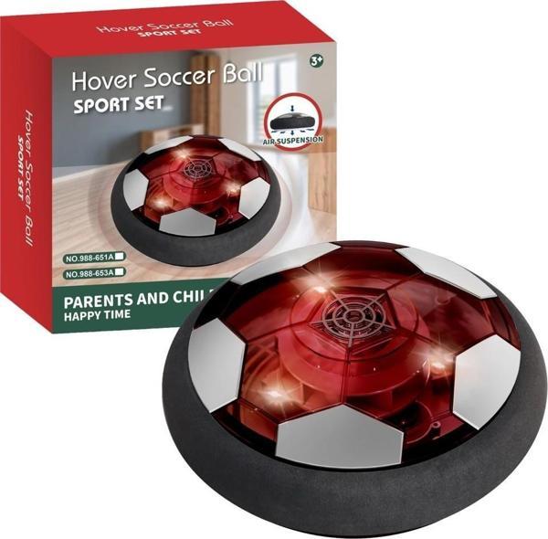 Learning Fun Hover Ball Havada Kayan Futbol Topu Ev Içi Futbol Topu Işıklı Pilli Kırmızı - Image 1