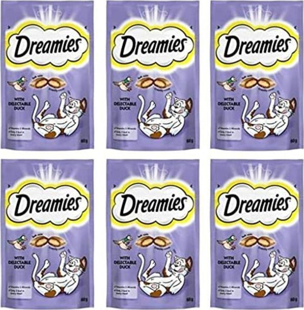 Dreamies Kuru Kedi Ödül Maması, Ördekli, 60 G X 6 Adet (1 Kutu) - Image 1