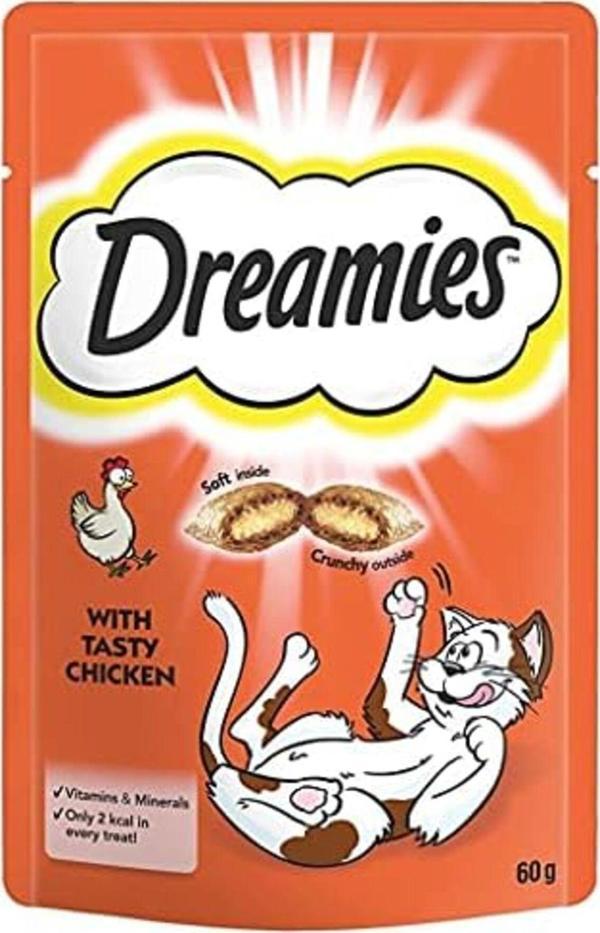 Dreamies Kuru Kedi Ödül Maması, Tavuklu, (6 X 60 G) - Image 1