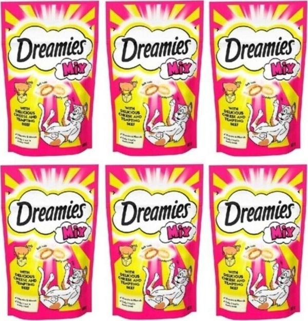 Dreamies Mix Sığır Etli Ve Peynirli Kedi Ödülü 60 Gr (6 Adet) - Image 1