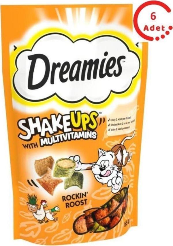 Dreamies Shakeups Multivitaminli Kedi Ve Yavru Kedi Ödül Maması 55 Gr X 6 Adet - Image 1