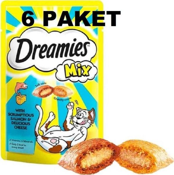 Dreamies Somonlu Peynirli Kedi Ödül Maması 60 Gr X 6 Adet - Image 1
