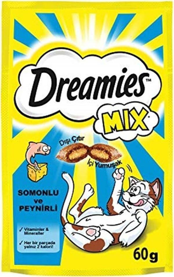 Dreamies Somonlu Ve Peynirli Kedi Ödül Maması 60 Gr X 6 Adet (1 Kutu) - Image 1
