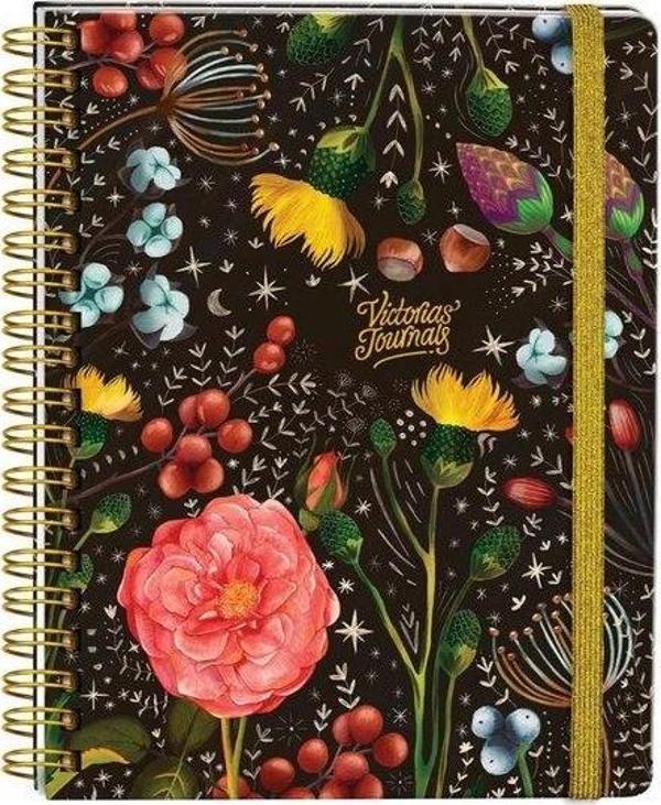 Victorias Journals Sert Kapaki Spiralli Defter 17x24 cm 90 gr . 96 Yaprak Çizgili - Image 1