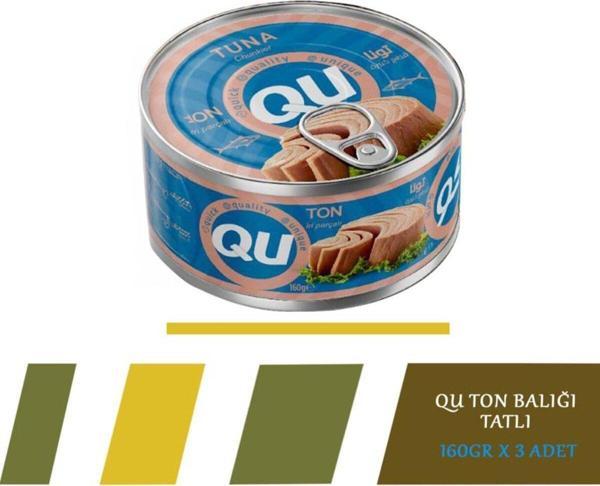 Qu Tatlı Ton Balığı 3X160 Gr - Image 1