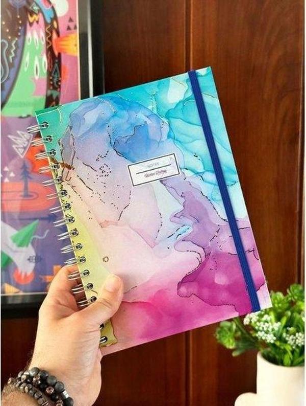 Victorias Journals Sert Kapaki Spiralli Defter 17x24 cm 90 gr . 96 Yaprak Çizgili - Image 1