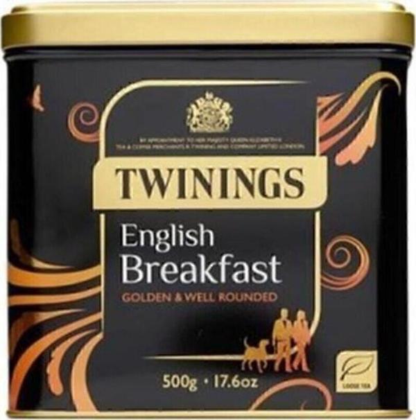 Twinings English Breakfast Golden & Well Rounded Siyah Dökme Çay Teneke 500 G - Image 1