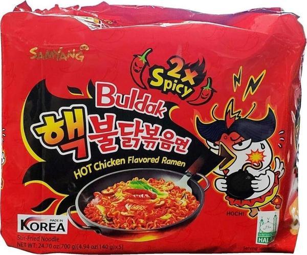 Promar Buldak 2X Spicy Hot Chicken Flavor Ramen 140 Gr X 5Adet - Image 1