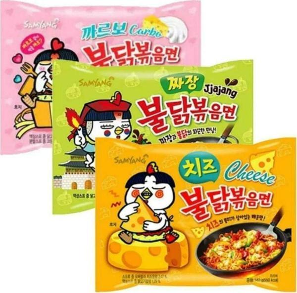 Promar Buldak Ramen 3 Flavor Combo (Carbo Jjajang Cheese) - Image 1