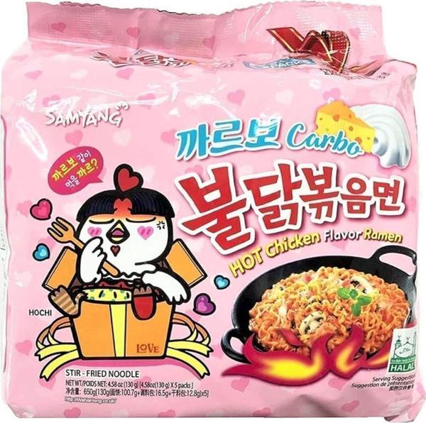 Samyang Buldak Carbonara Ramen Hot Chicken Flavor 130G 5 Adet - Image 1