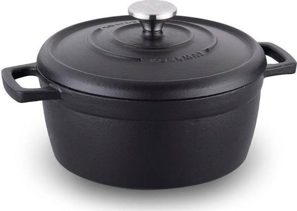 KORKMAZ A2829 Casta Döküm Tencere 24 X 10 Cm. Siyah - Image 1