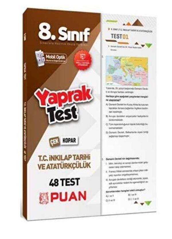 Puan Akademi Yayınları Puan Yayınları 8. Sınıf LGS T.C. İnkılap Tarihi ve Atatürkçülük Yaprak Test - Puan Yayınları - Image 1