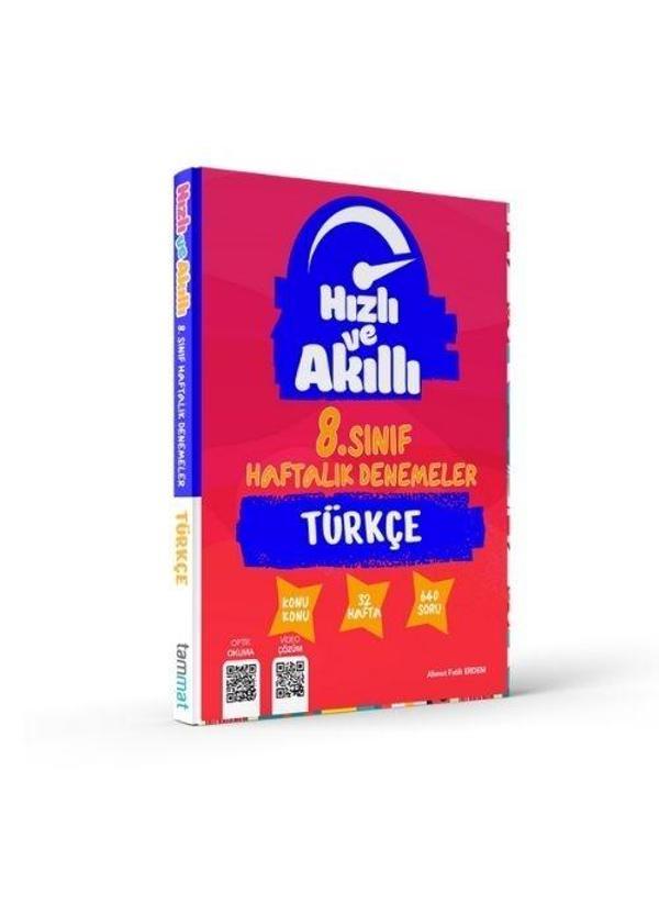 Tammat Yayıncılık Hızlı ve Akıllı 8.Sınıf Türkçe Haftalık Denemeleri - Tammat  Yayıncılık - Image 1