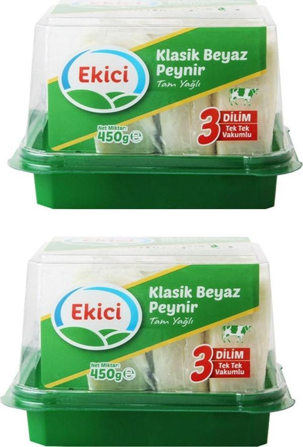 Ekici Beyaz Peynir 450gr Klasik Tam Yağlı x 2 Adet - Image 1